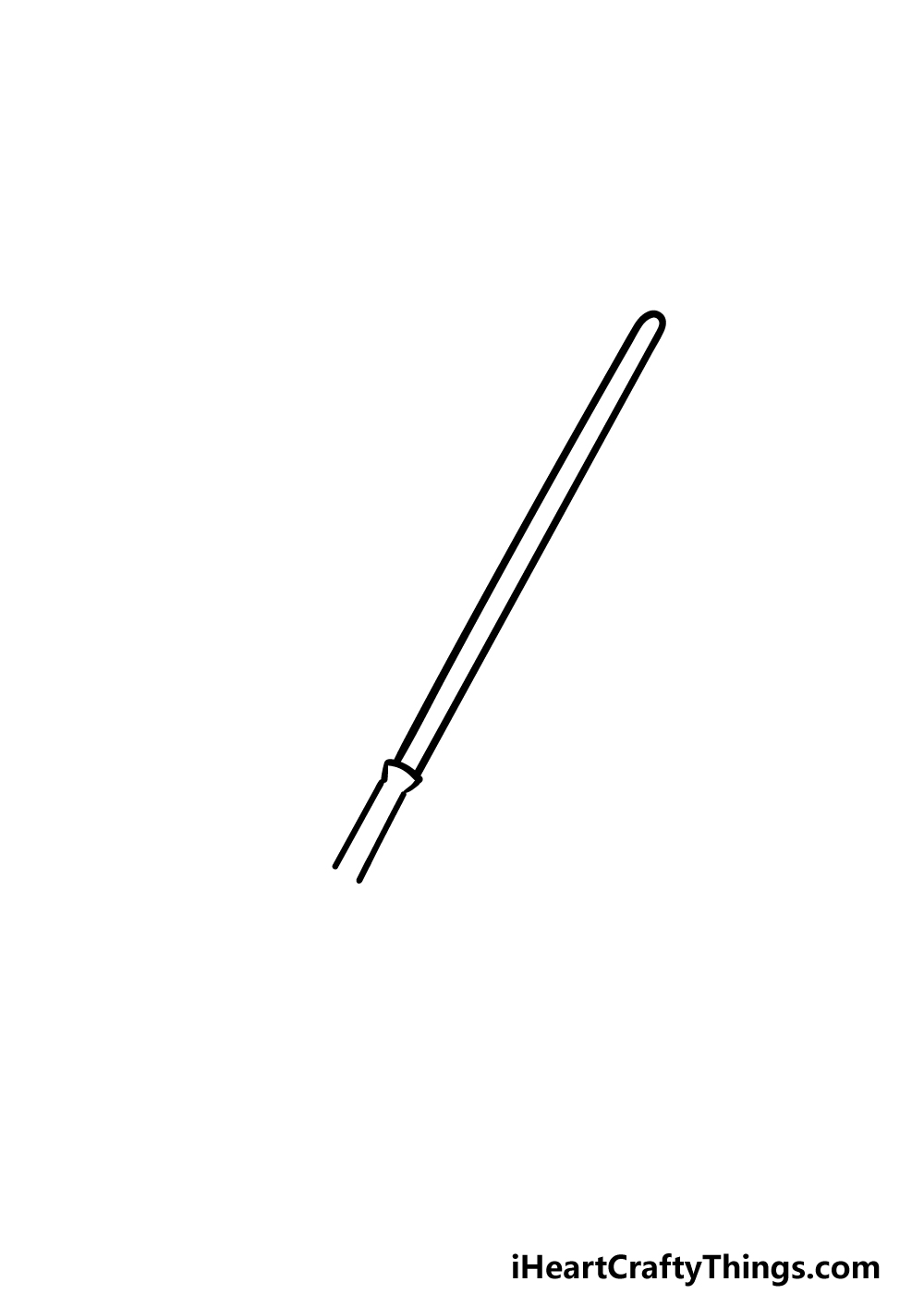 drawing a lightsaber step 2