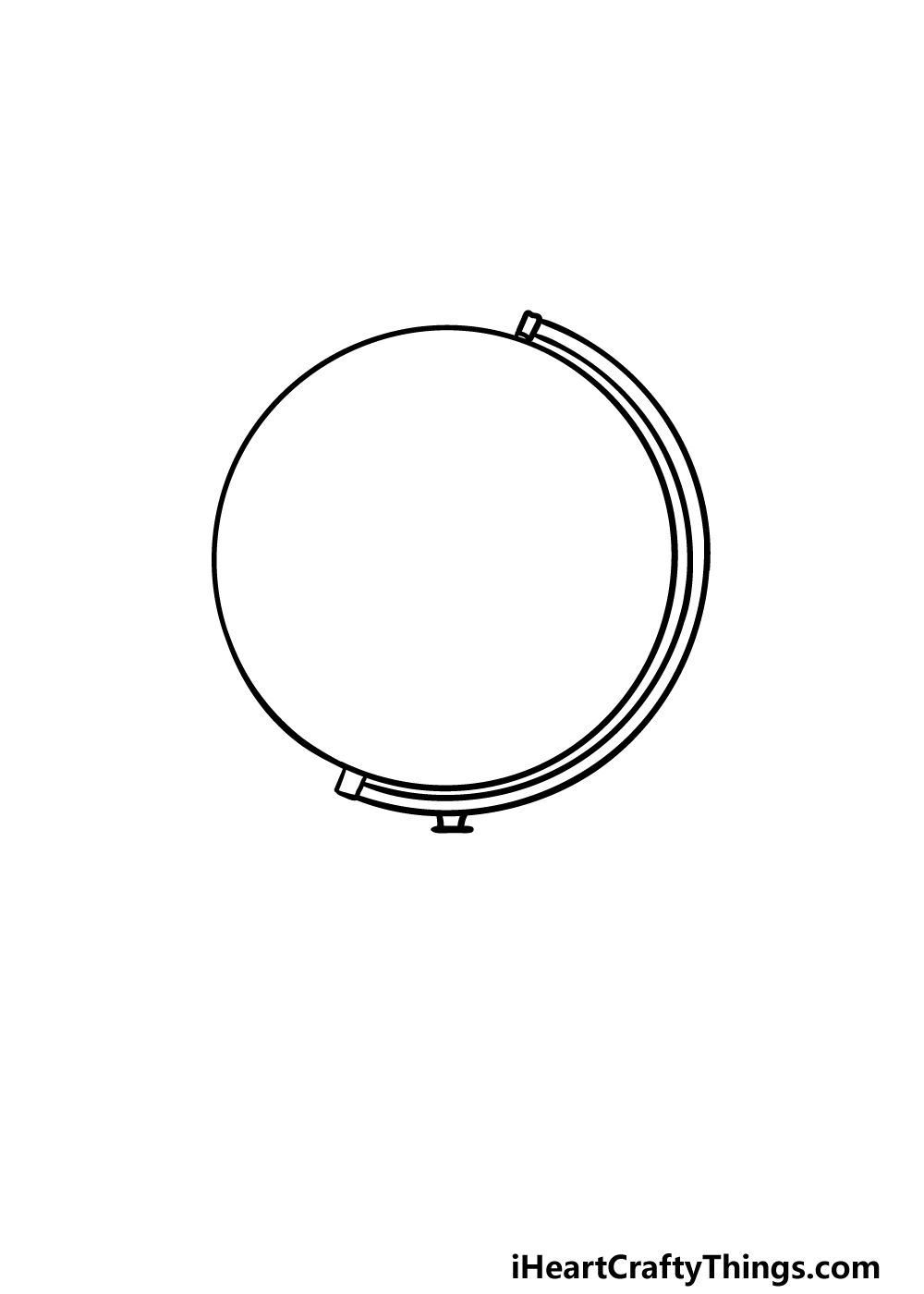 drawing a globe step 2