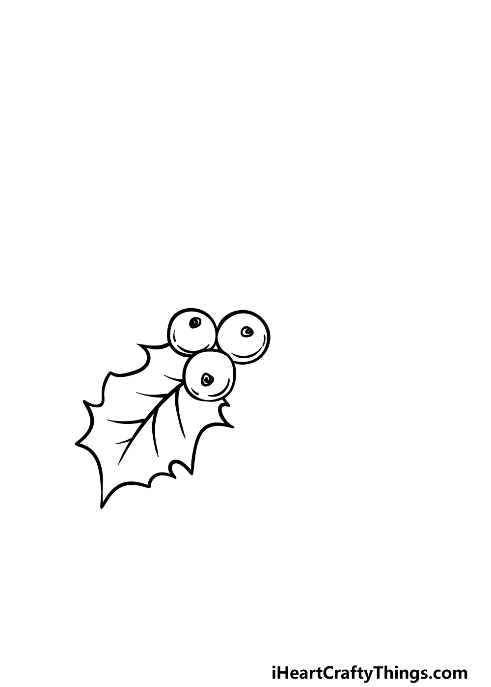 drawing a holly step 2