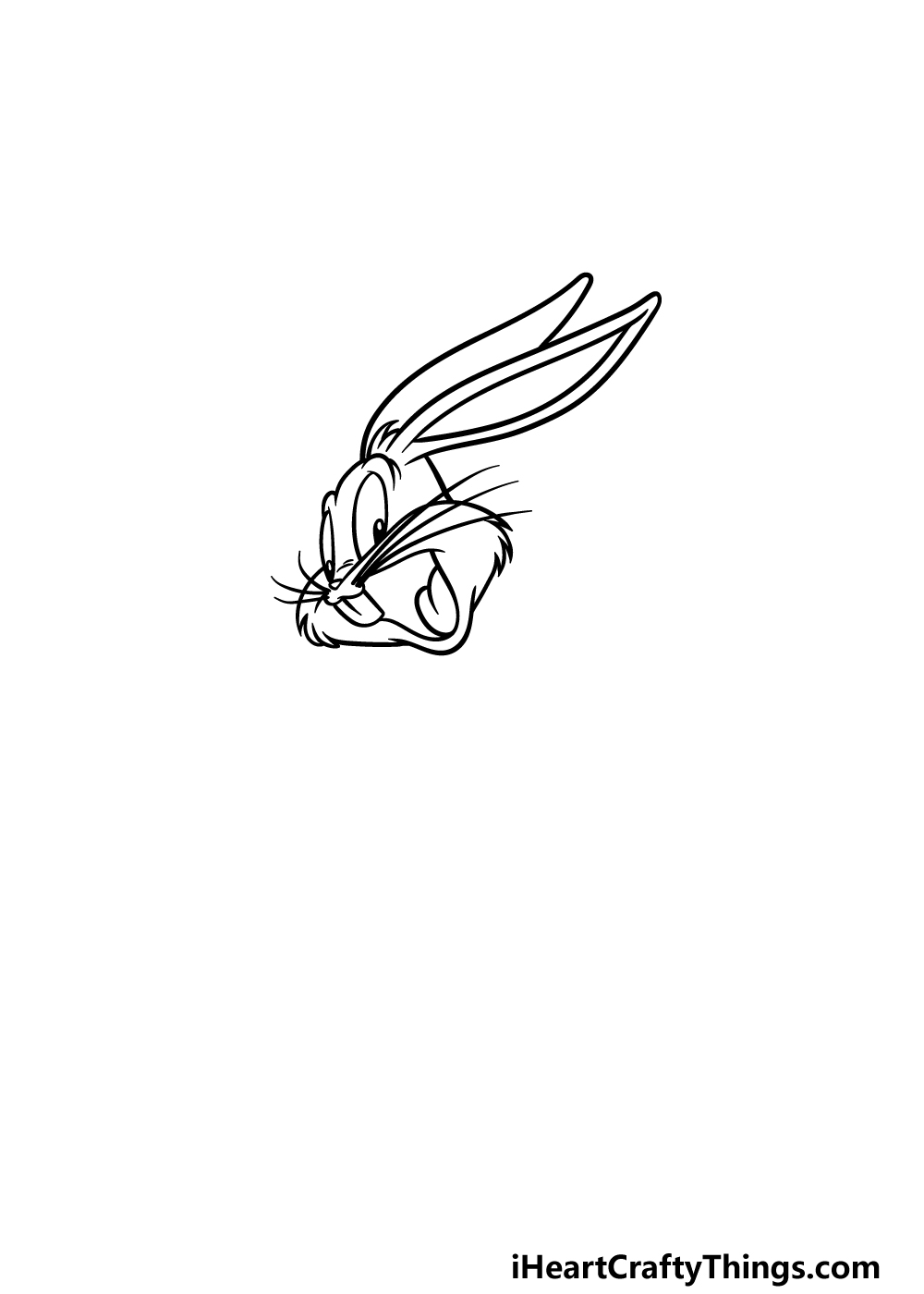 drawing Bugs Bunny step 2