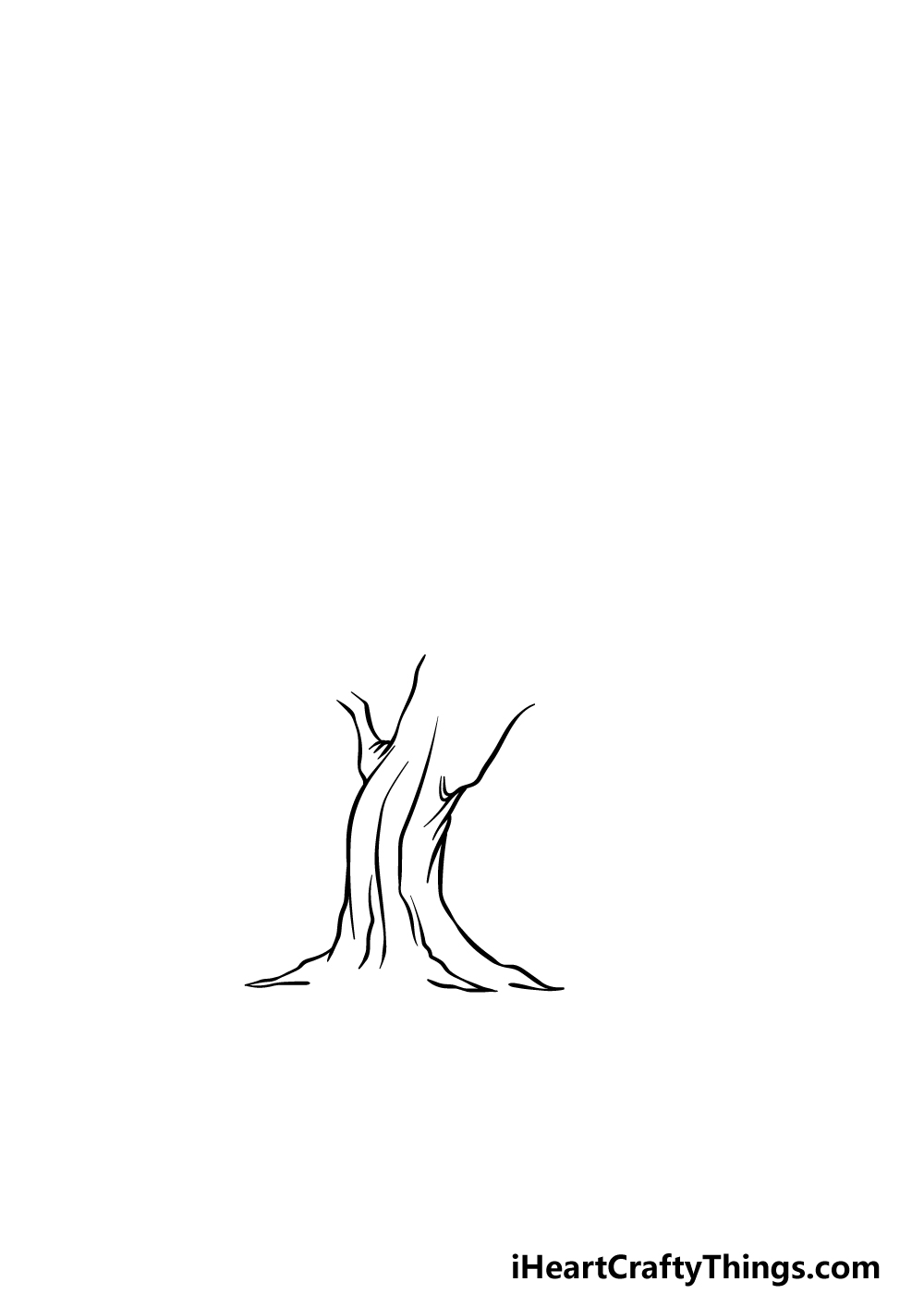 drawing an oak tree step 2