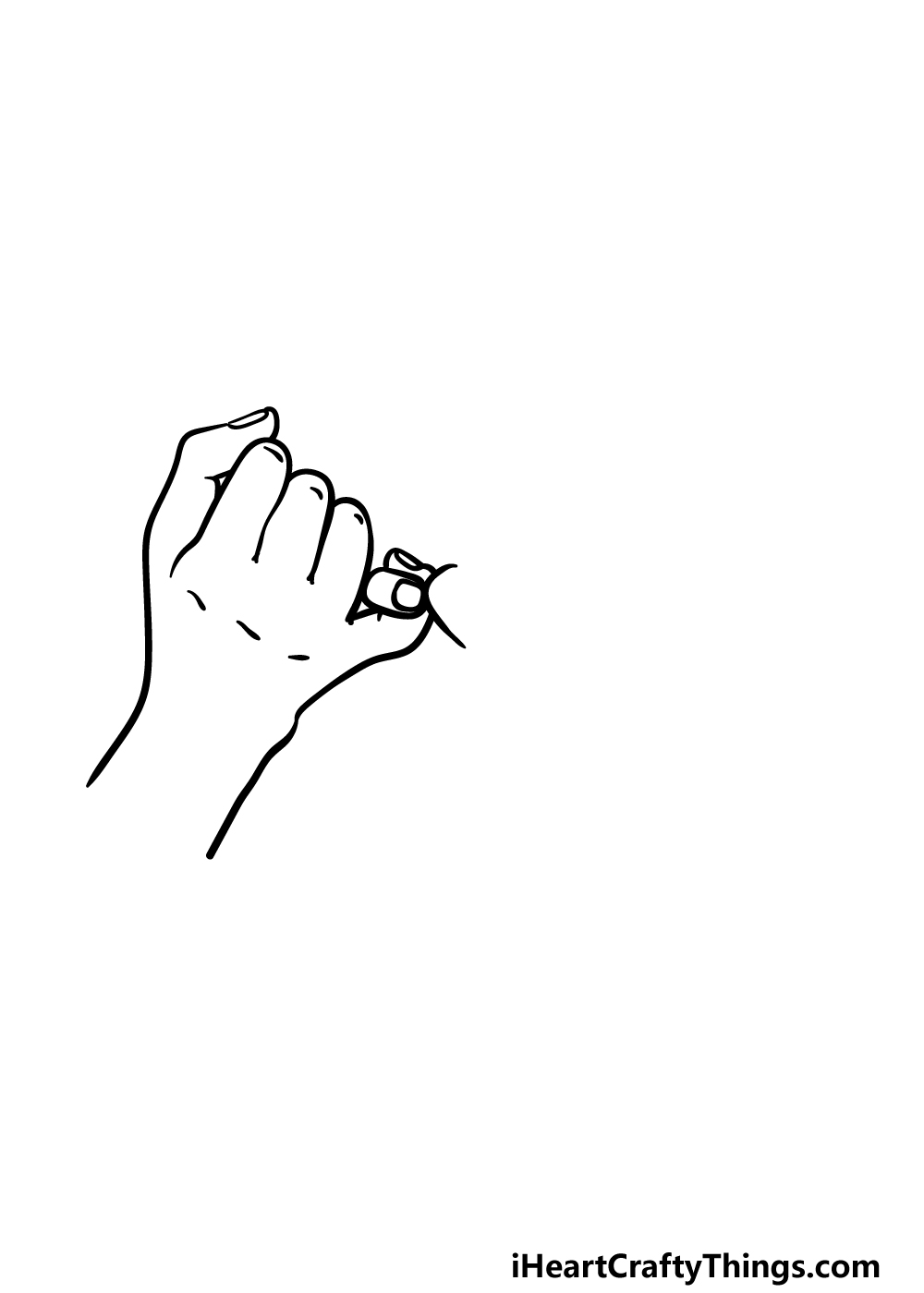 drawing a Pinky Promise step 2