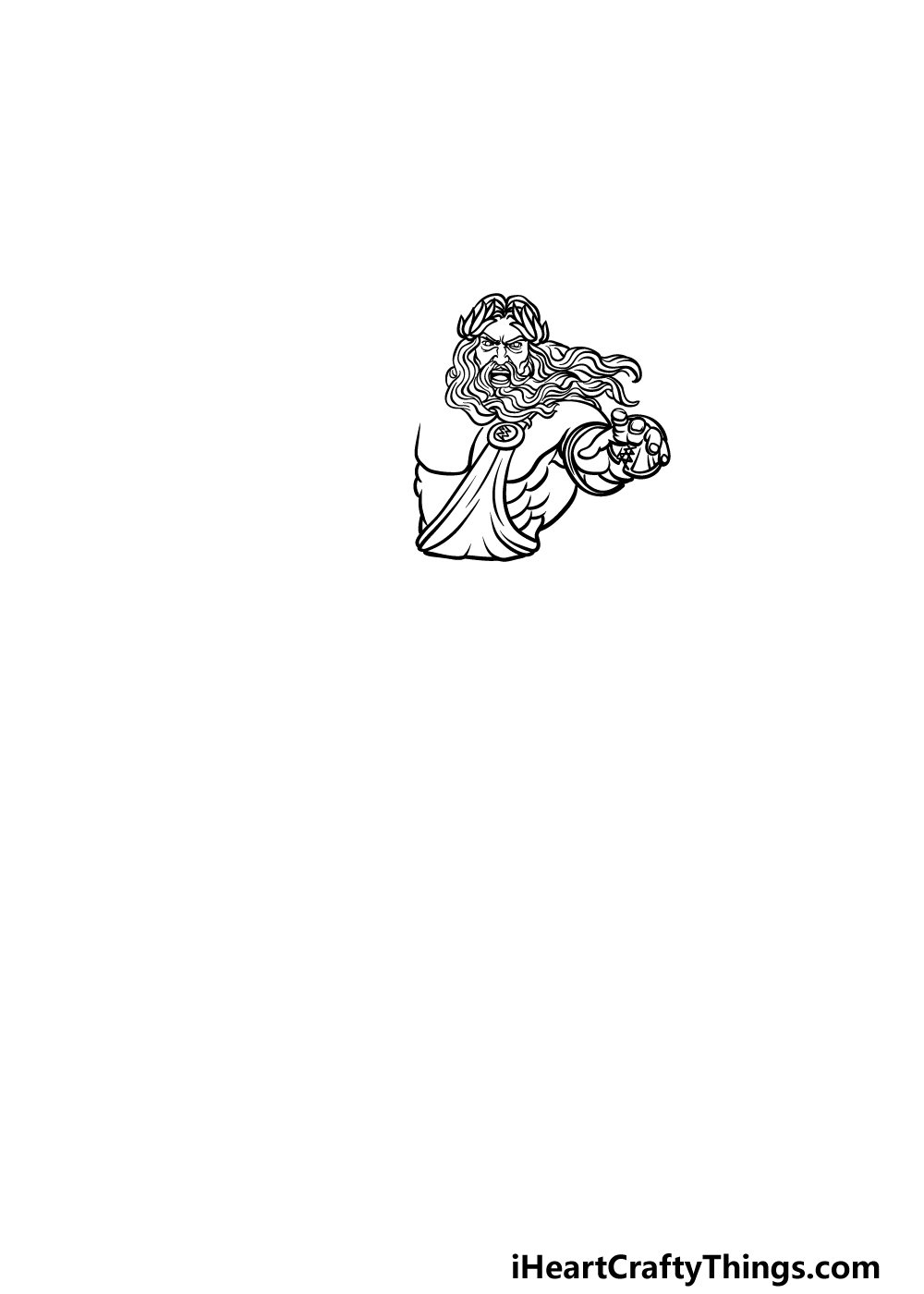 drawing Zeus step 2