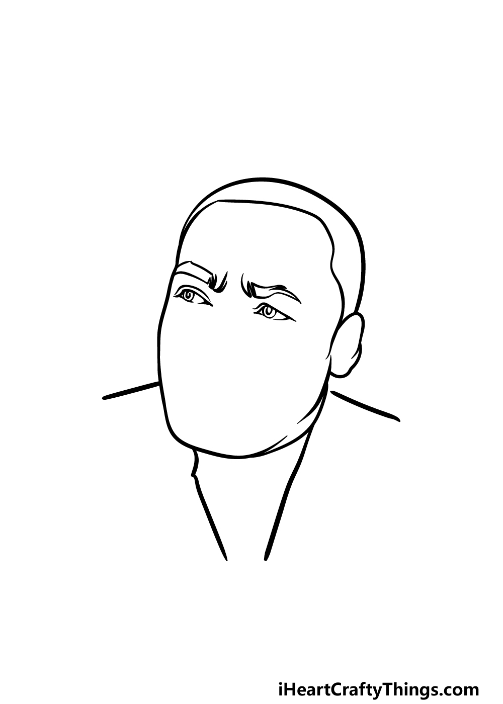 drawing Martin Luther King Jr. step 2