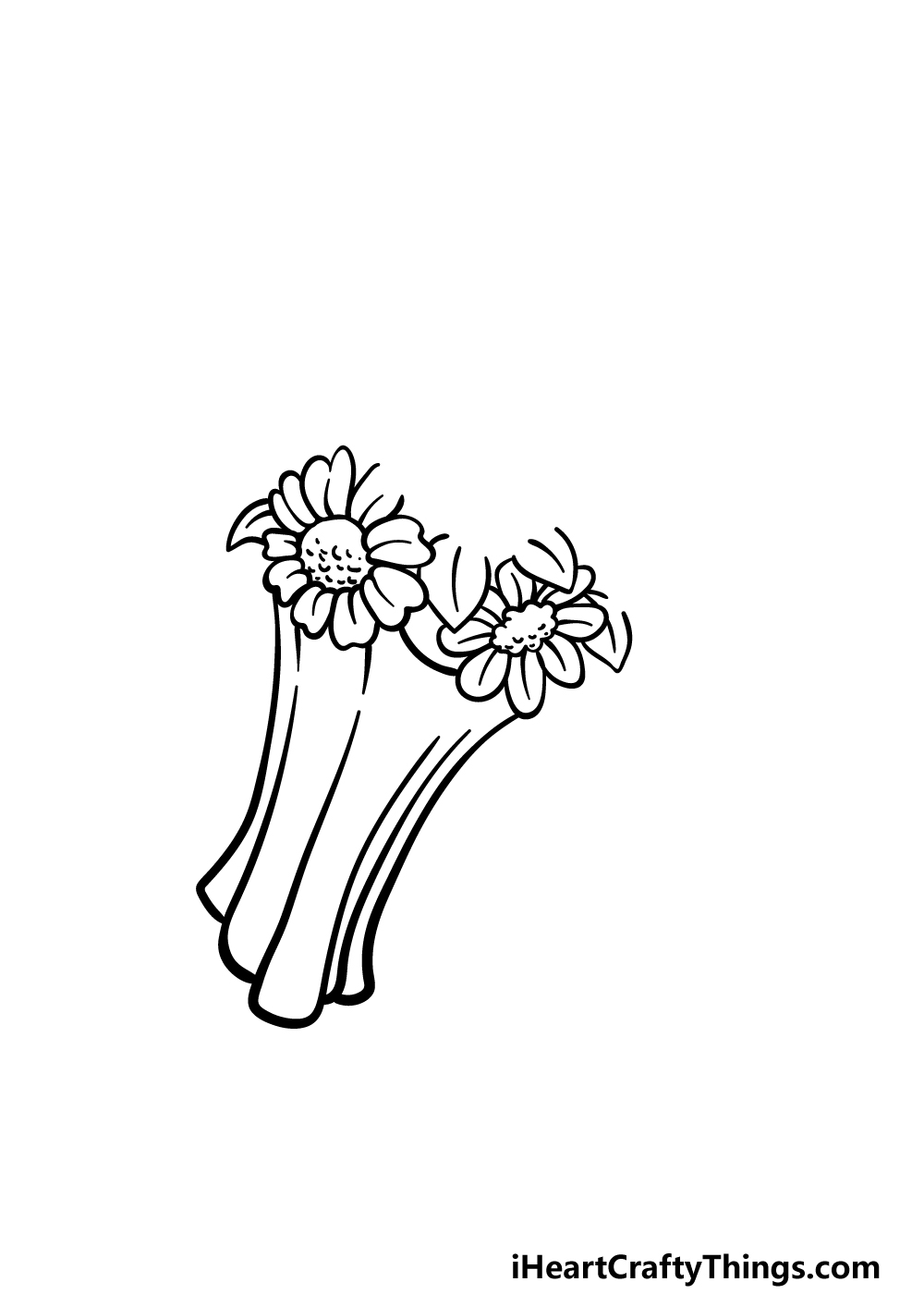 drawing a flower bouquet step 2