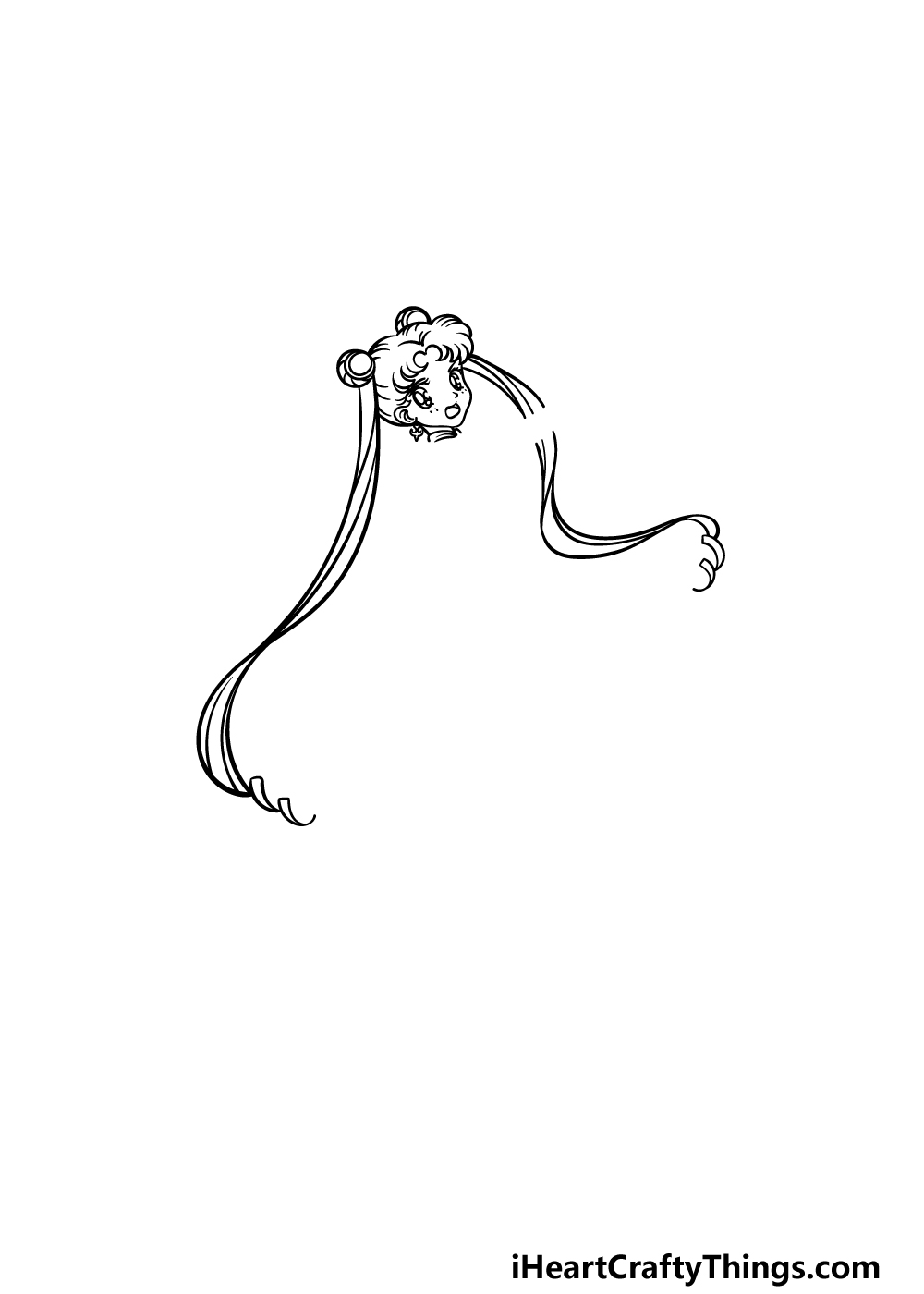 drawing Sailor Moon step 2