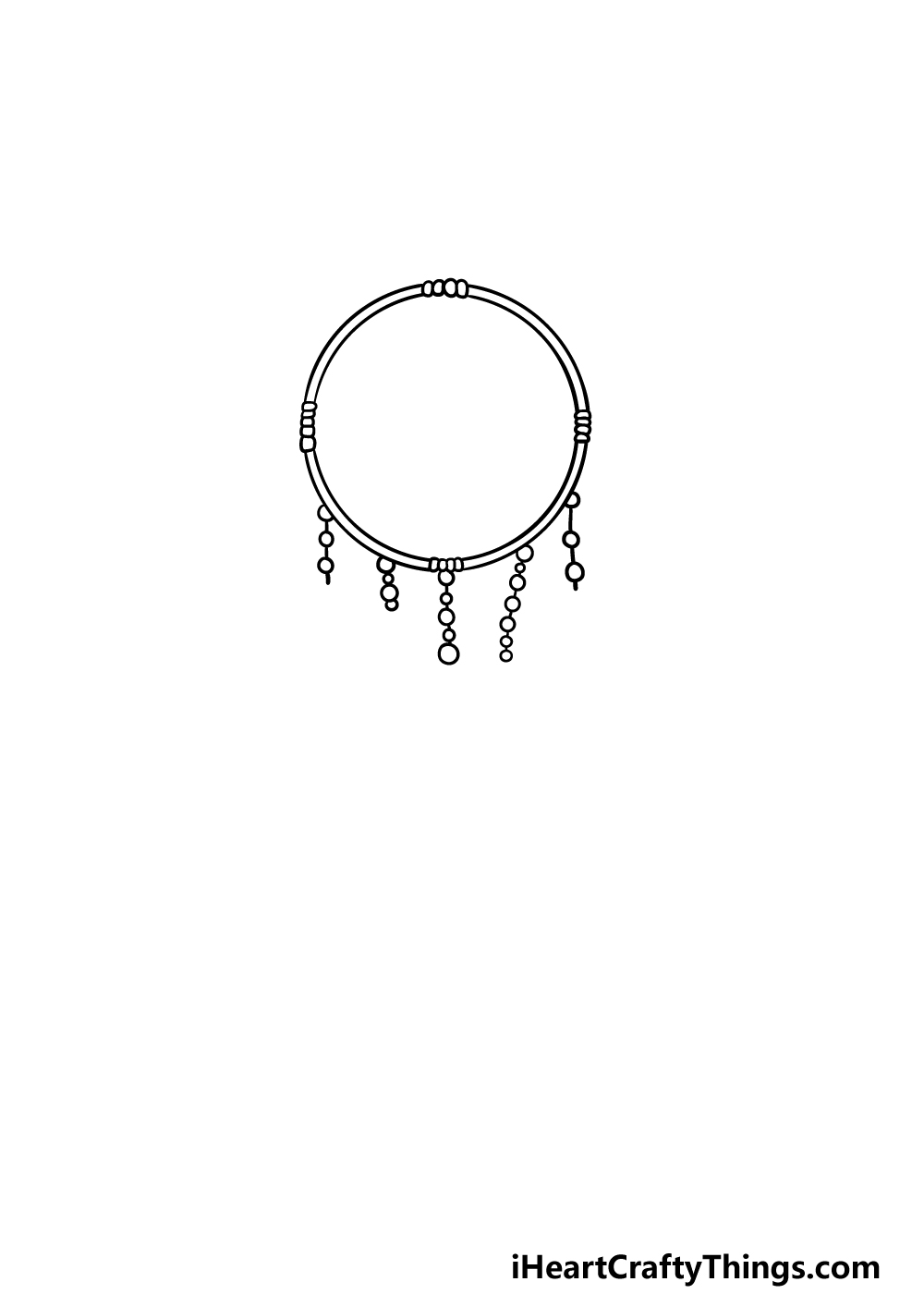 drawing dream catcher step 2