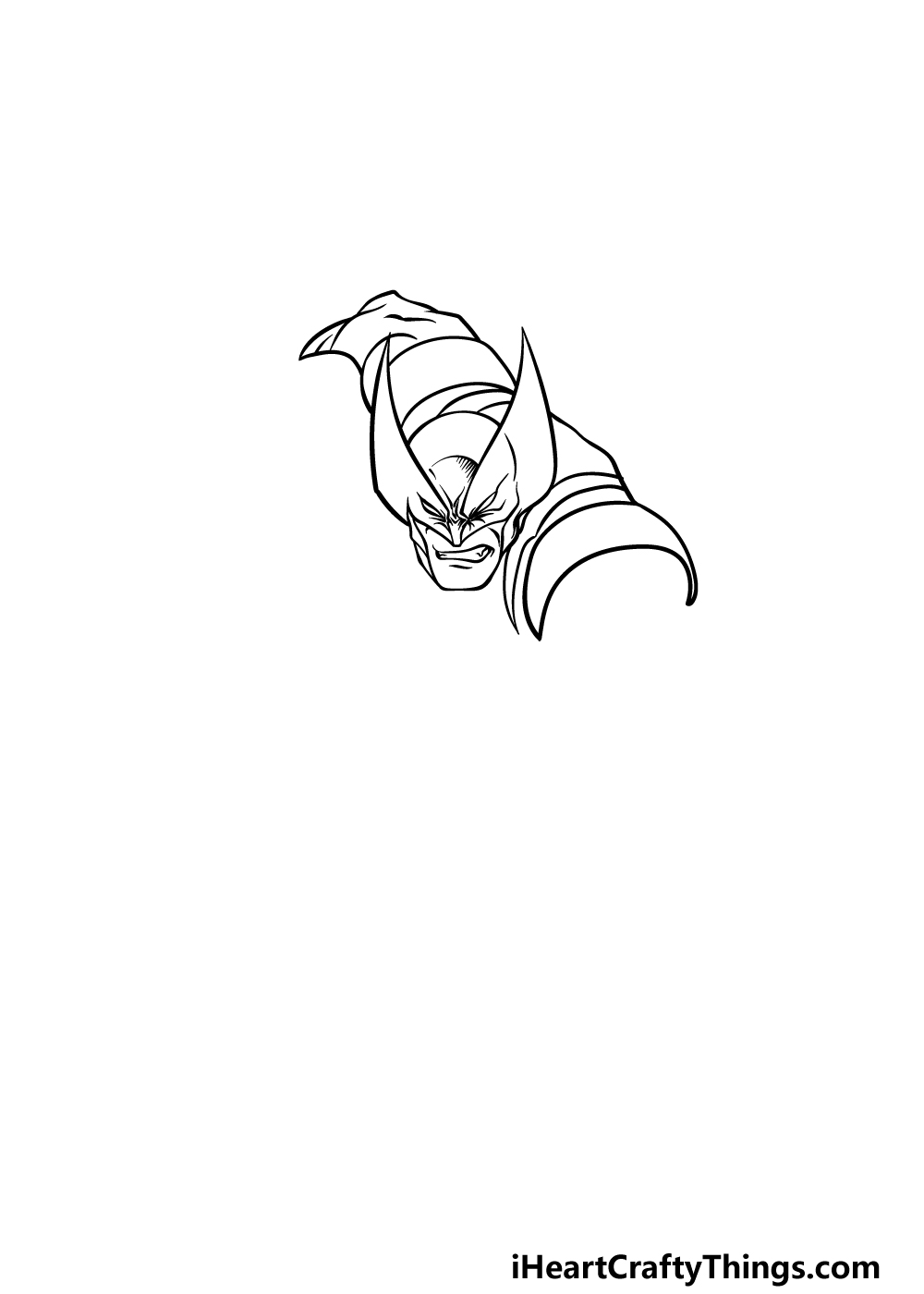 drawing wolverine step 2