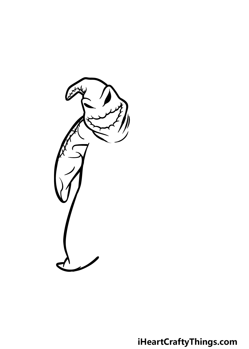 drawing Oogie Boogie step 2
