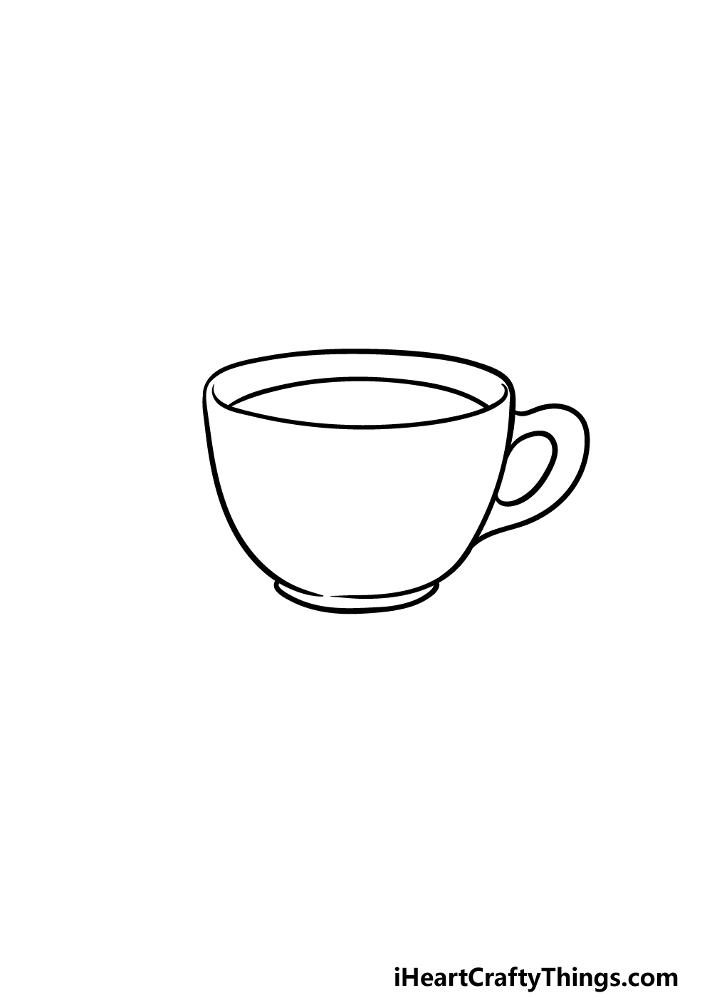 drawing a tea cup step 2