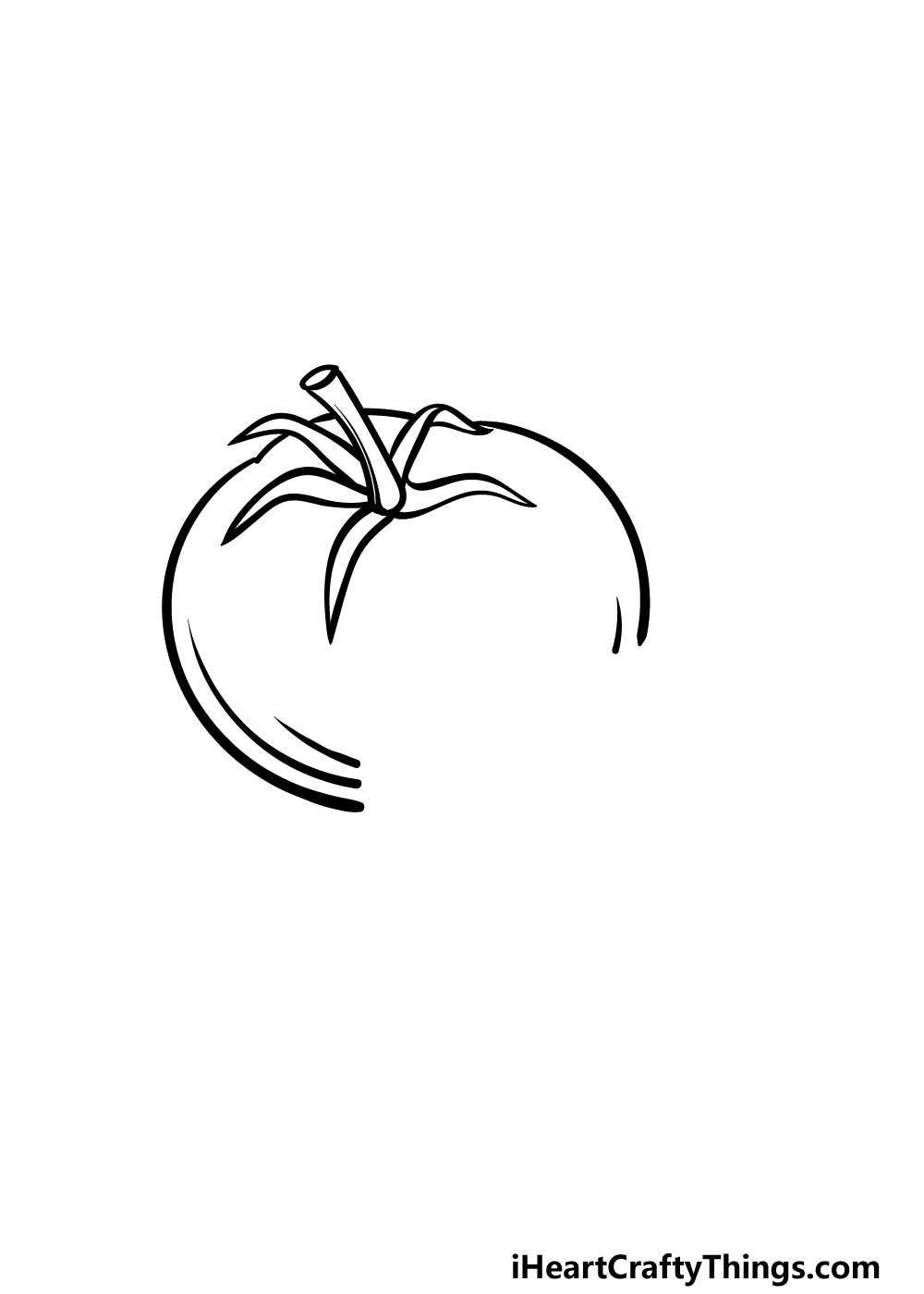 drawing a tomato step 2