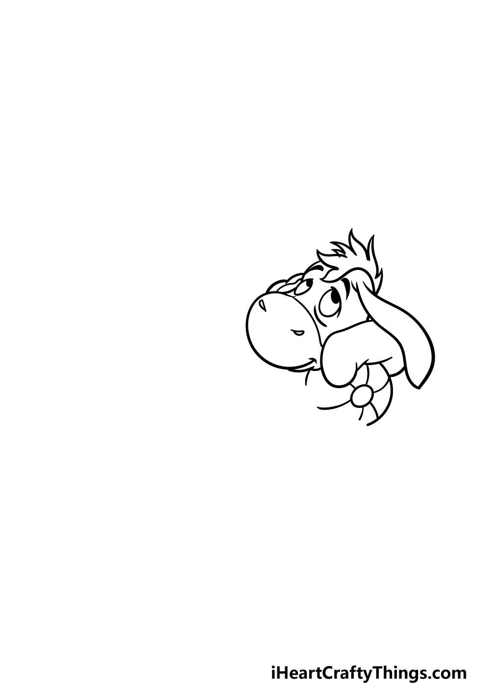 drawing Eeyore step 2