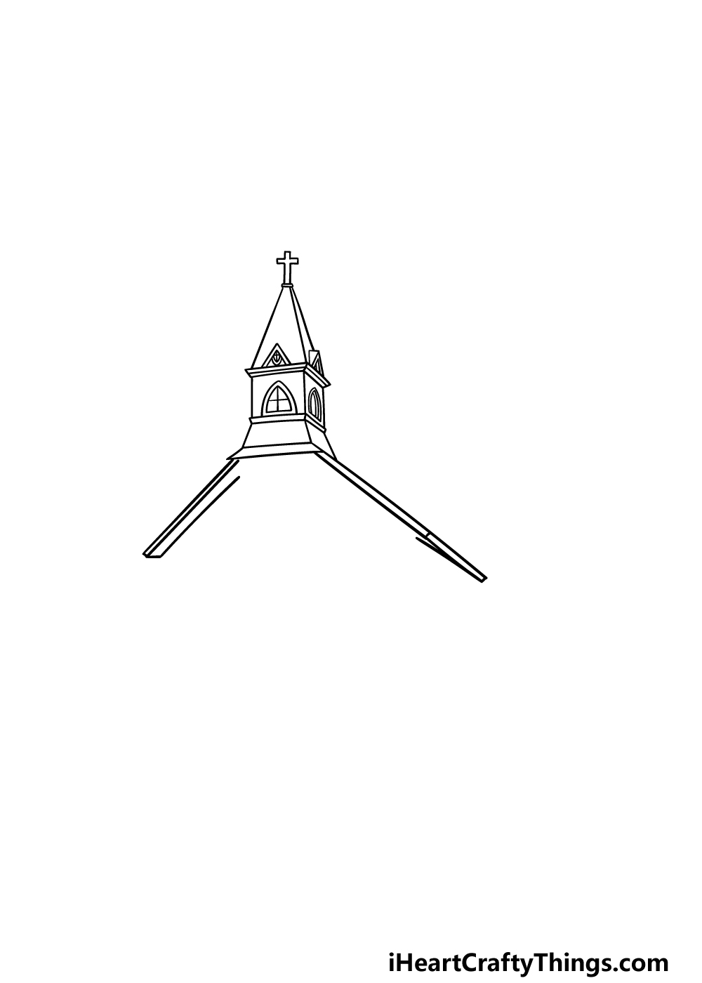 drawing a church step 2