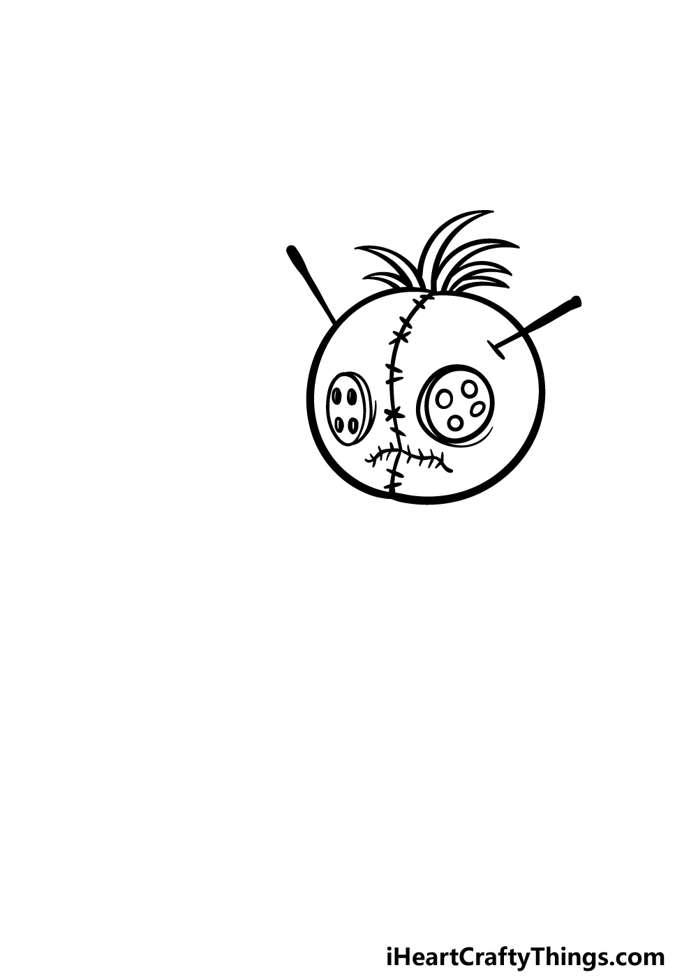 drawng a Voodoo Doll step 2