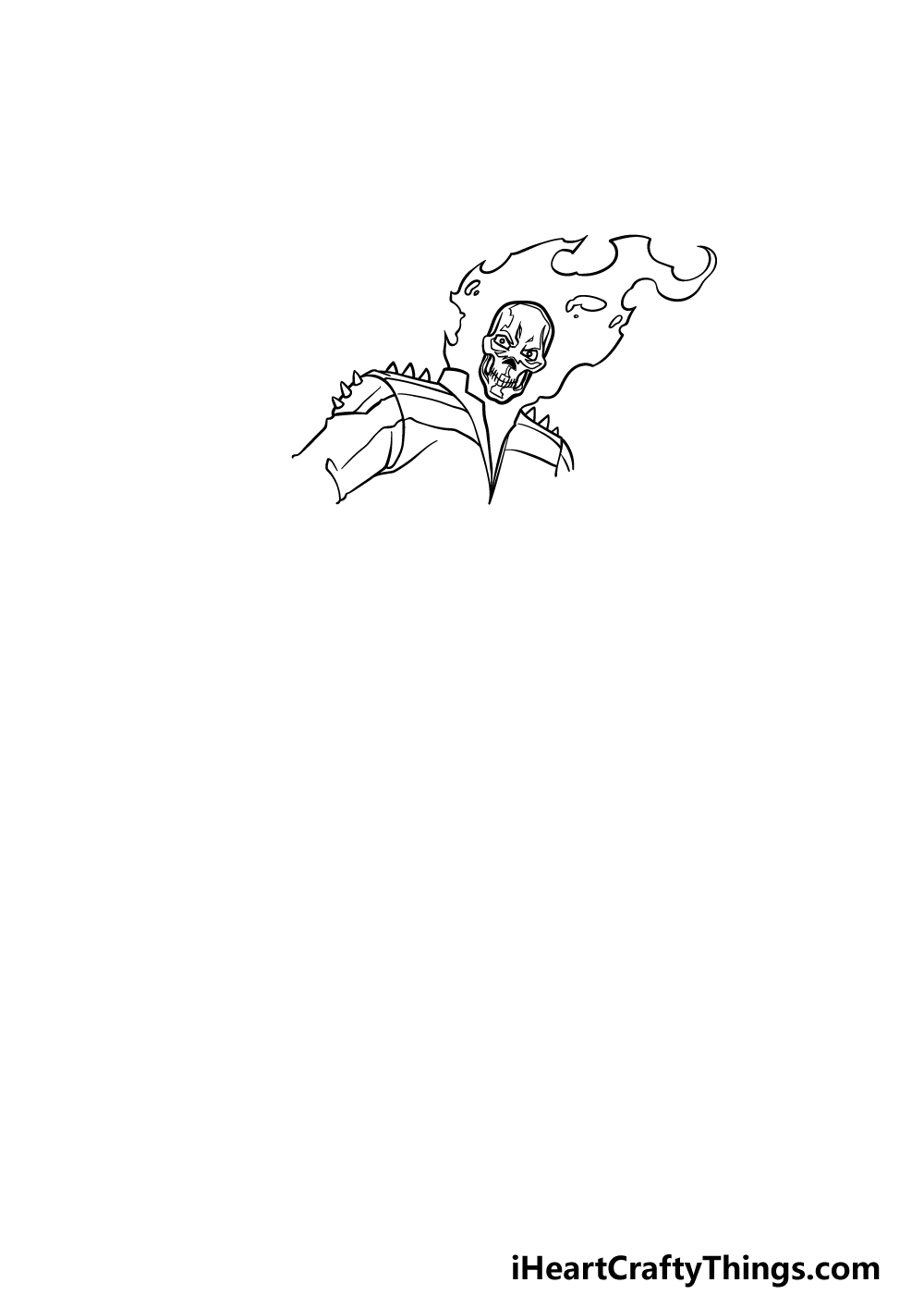 drawing Ghost Rider step 2