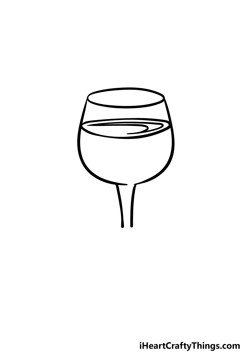 drawing a wine glass step 2