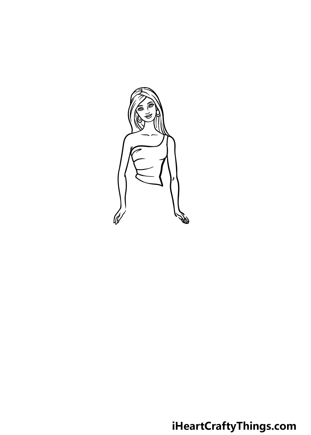 drawing Barbie step 2