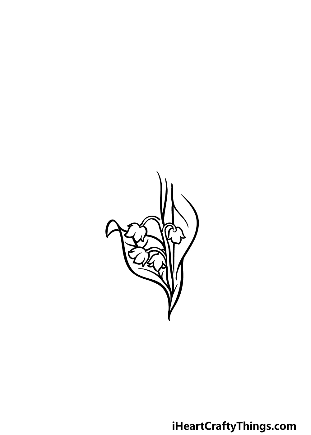 drawing lily of the valley step 2
