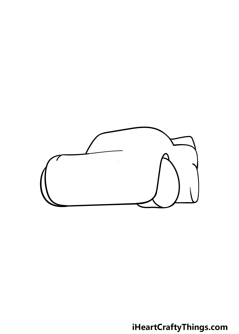 drawing Lightning McQueen step 2