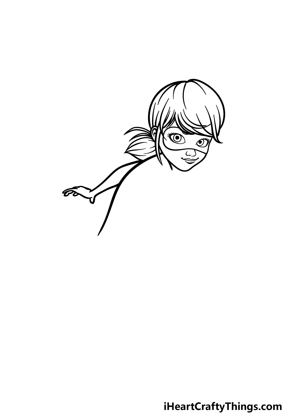 drawing Miraculous Ladybug step 2