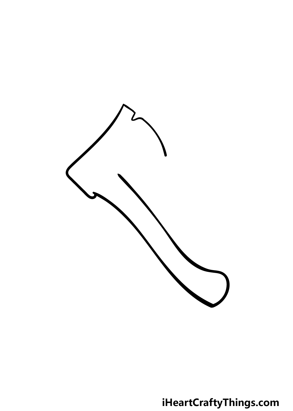 drawing an axe step 2