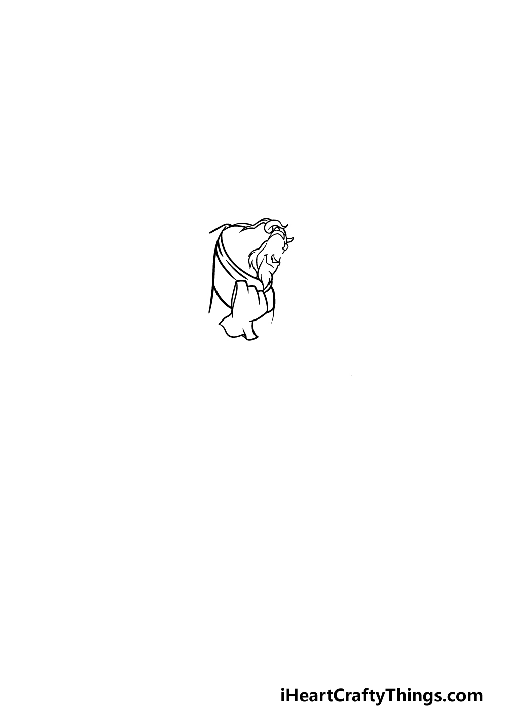 drawing Beauty and the Beast step 2
