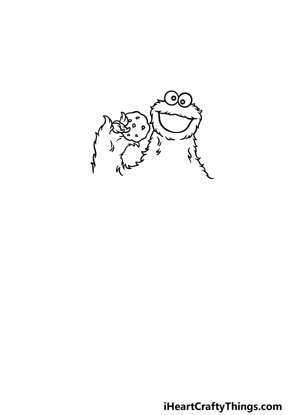 drawing a cookie monster step 2