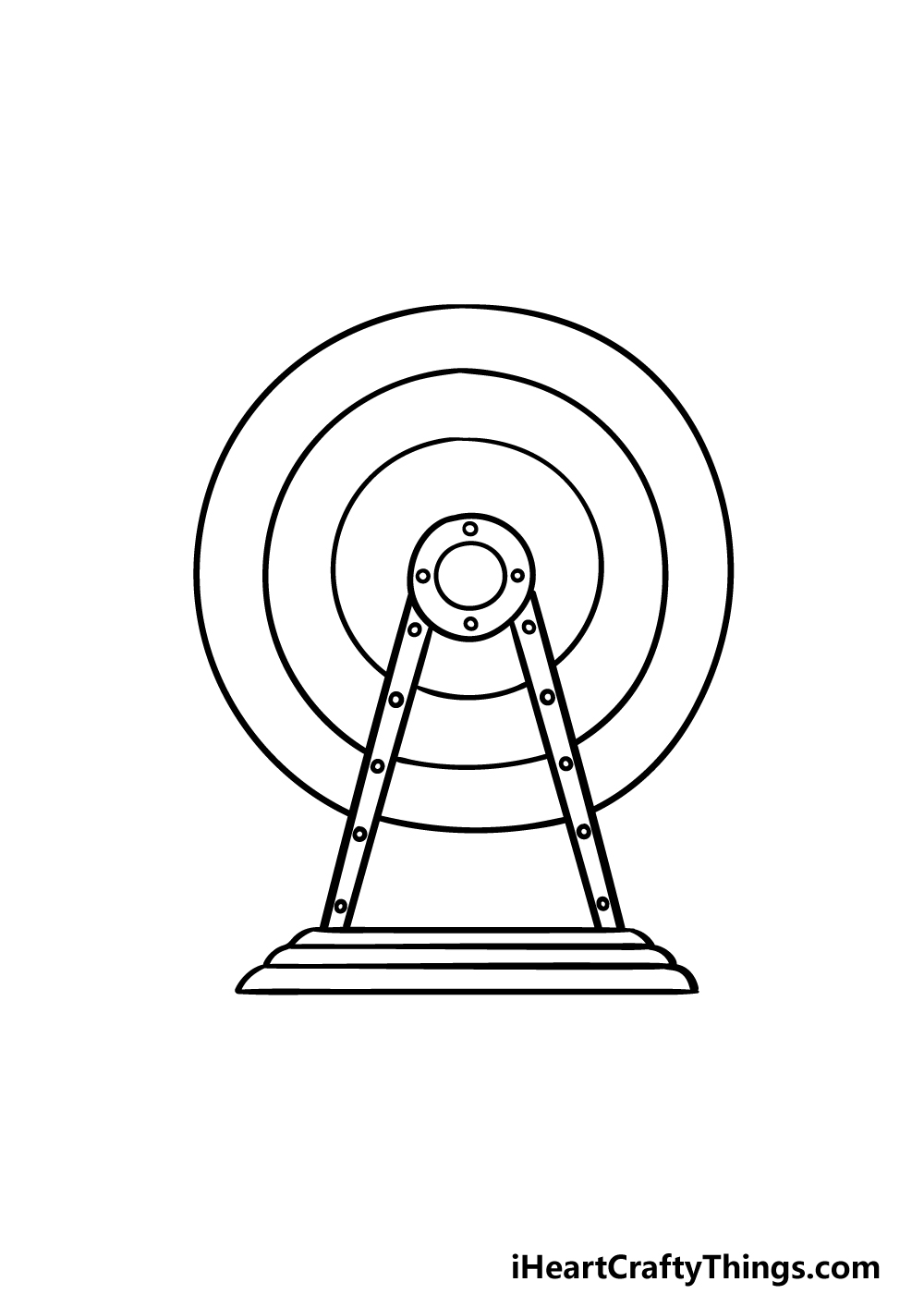 drawing Ferris Wheel step 2