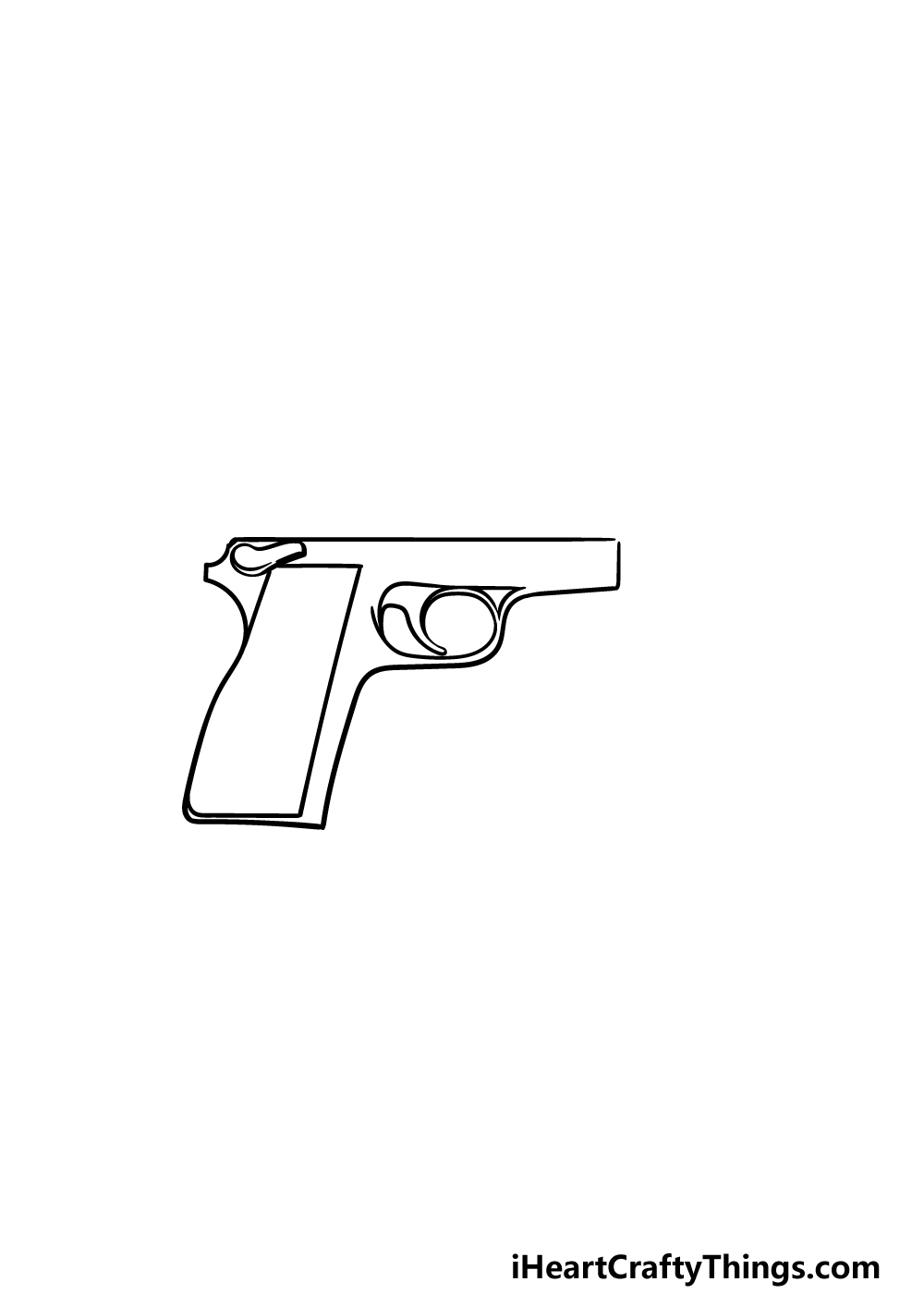 drawing a pistol step 2