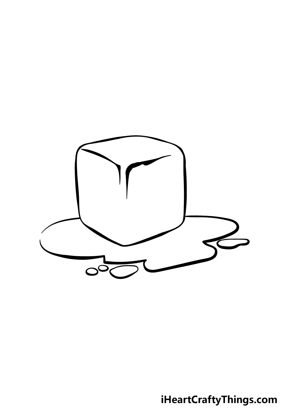 drawing an ice cube step 3