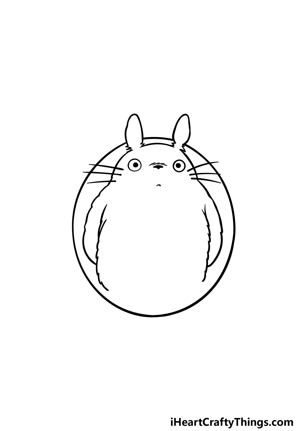 drawing Totoro step 3
