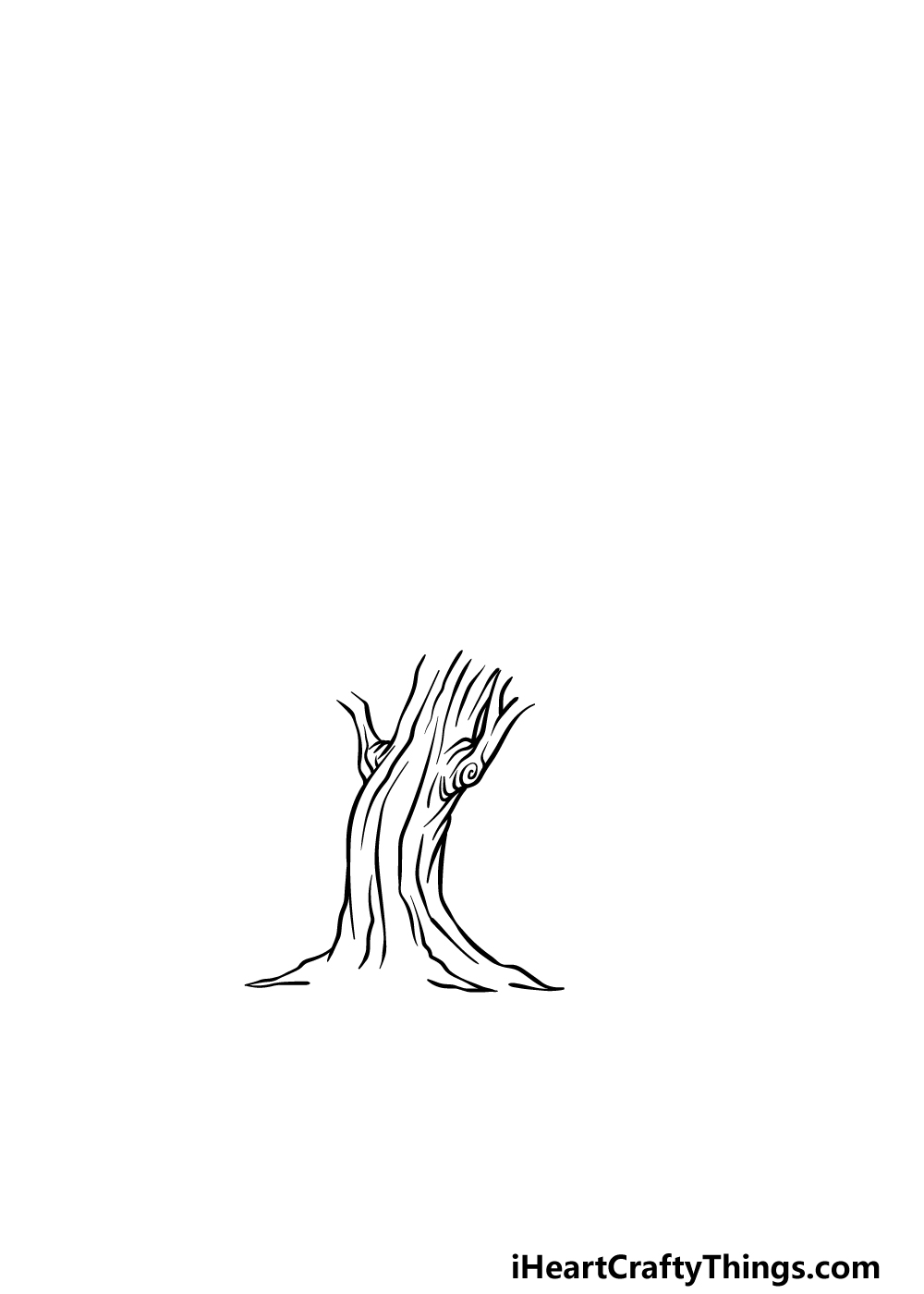 drawing an oak tree step 3