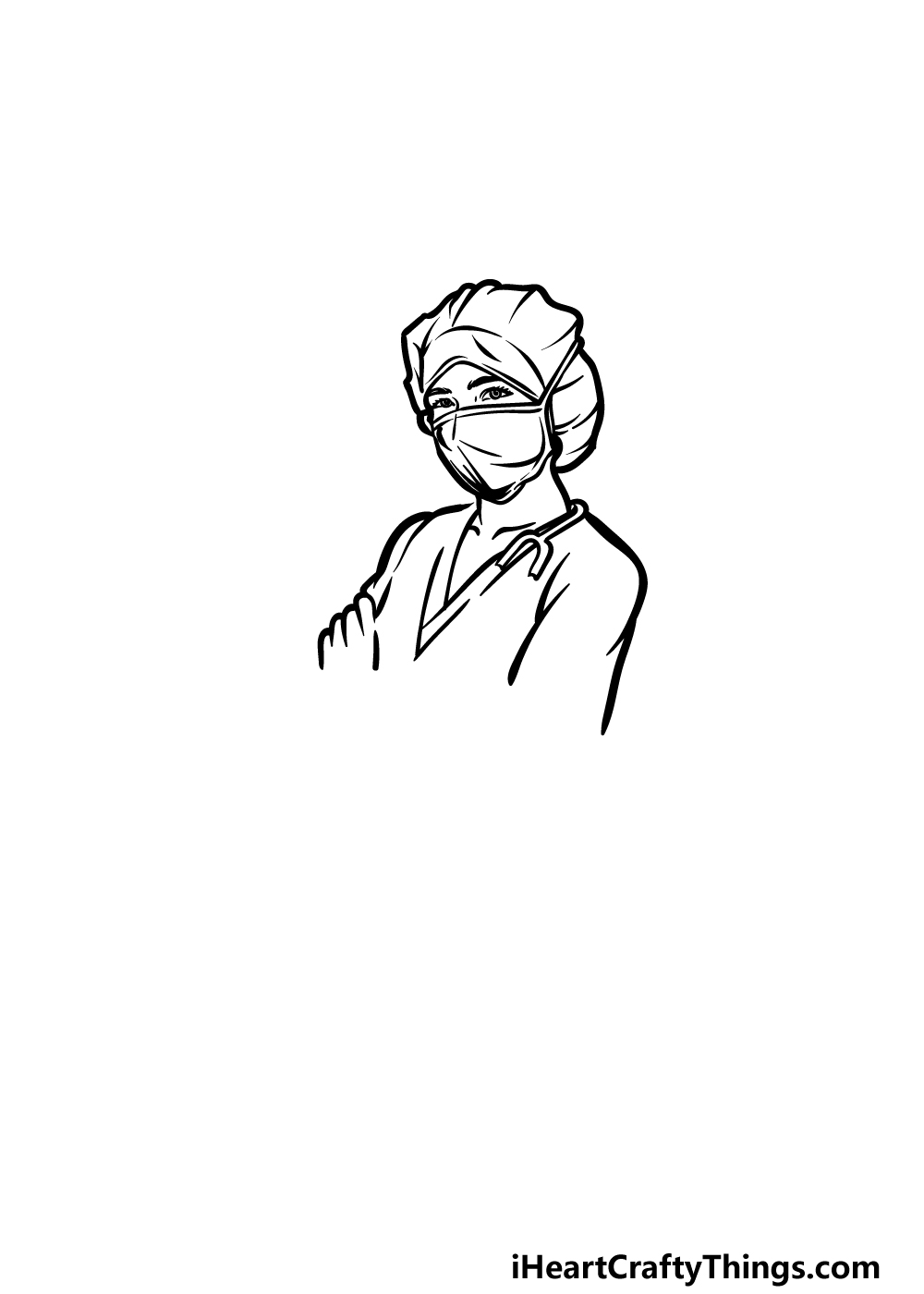 drawing a nurse step 3