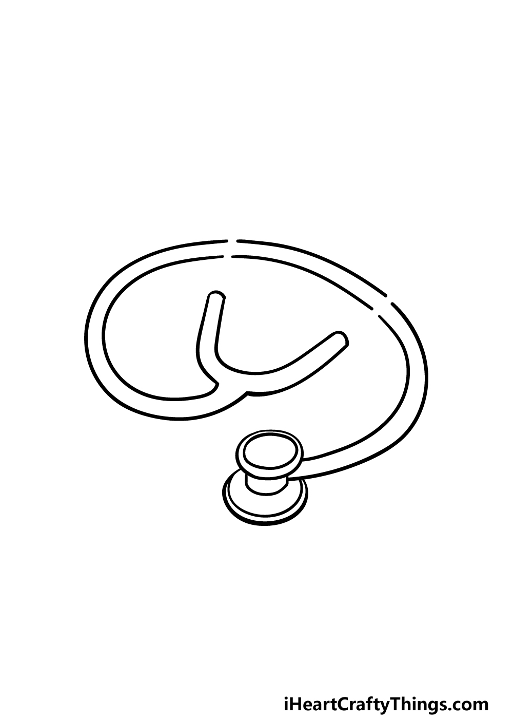 drawing stethoscope step 3