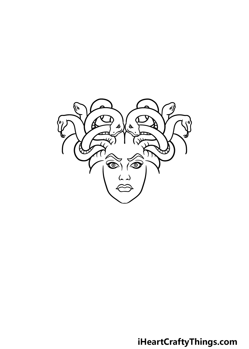 drawing Medusa step 3