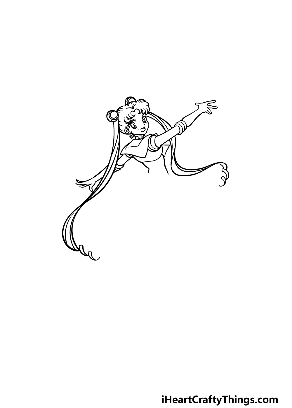 drawing Sailor Moon step 3