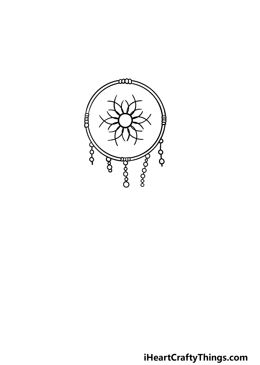 drawing dream catcher step 3