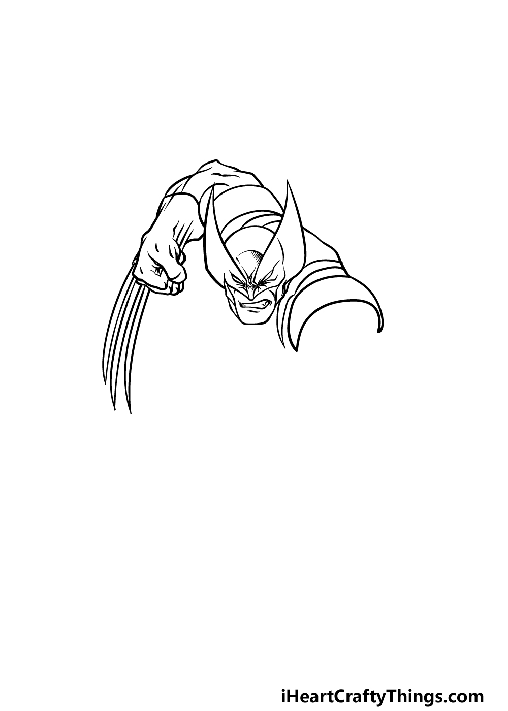 drawing wolverine step 3