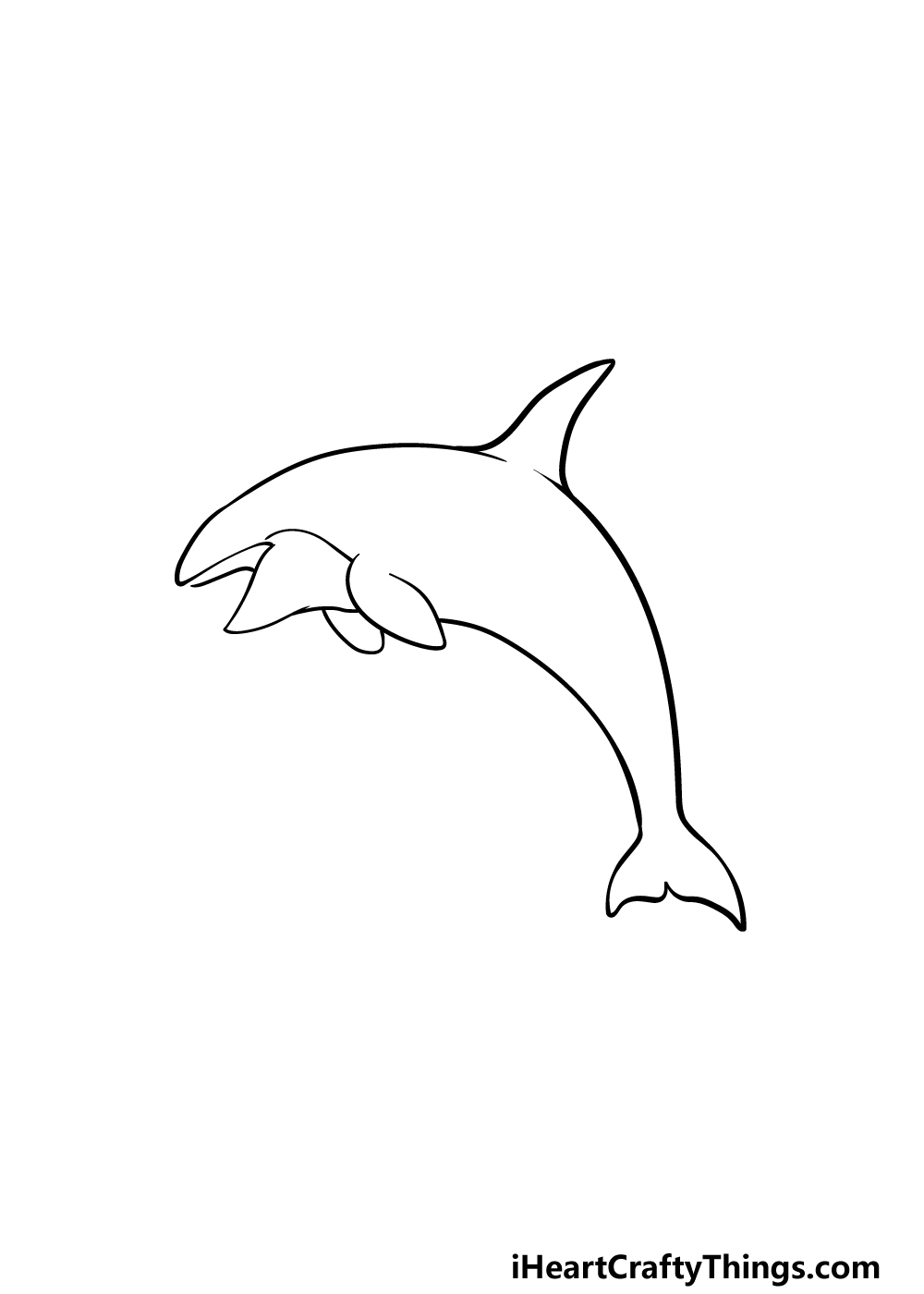 drawing an orca step 3
