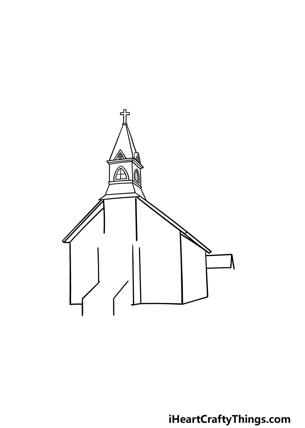 drawing a church step 3
