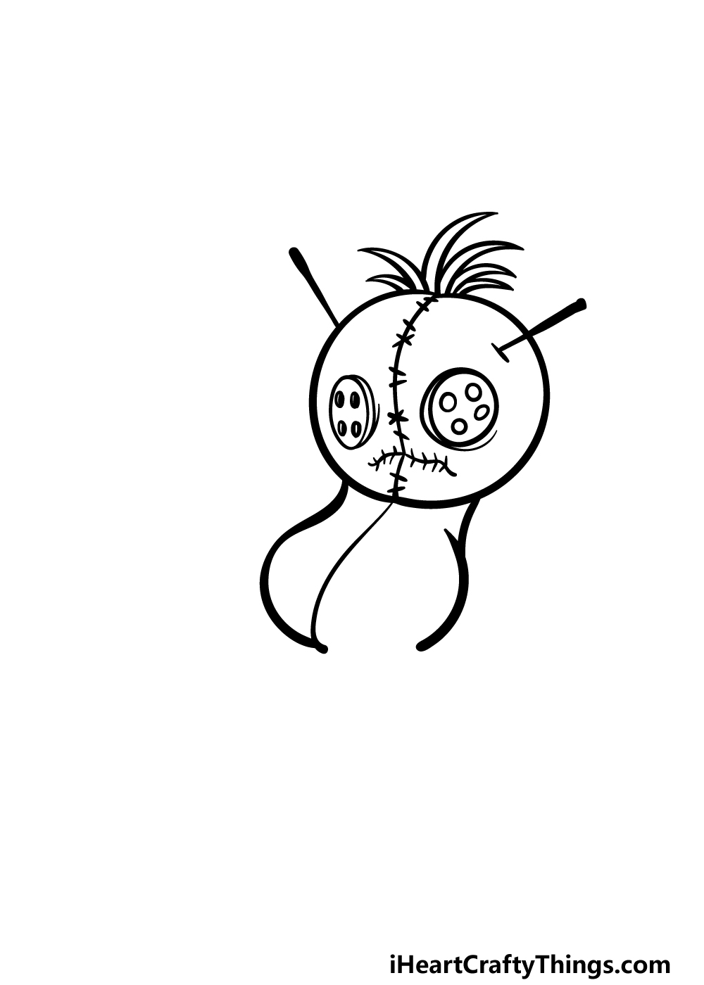 drawng a Voodoo Doll step 3