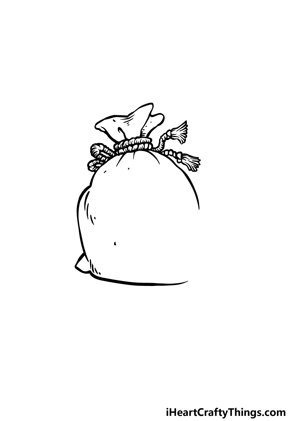 drawing a money bag step 3