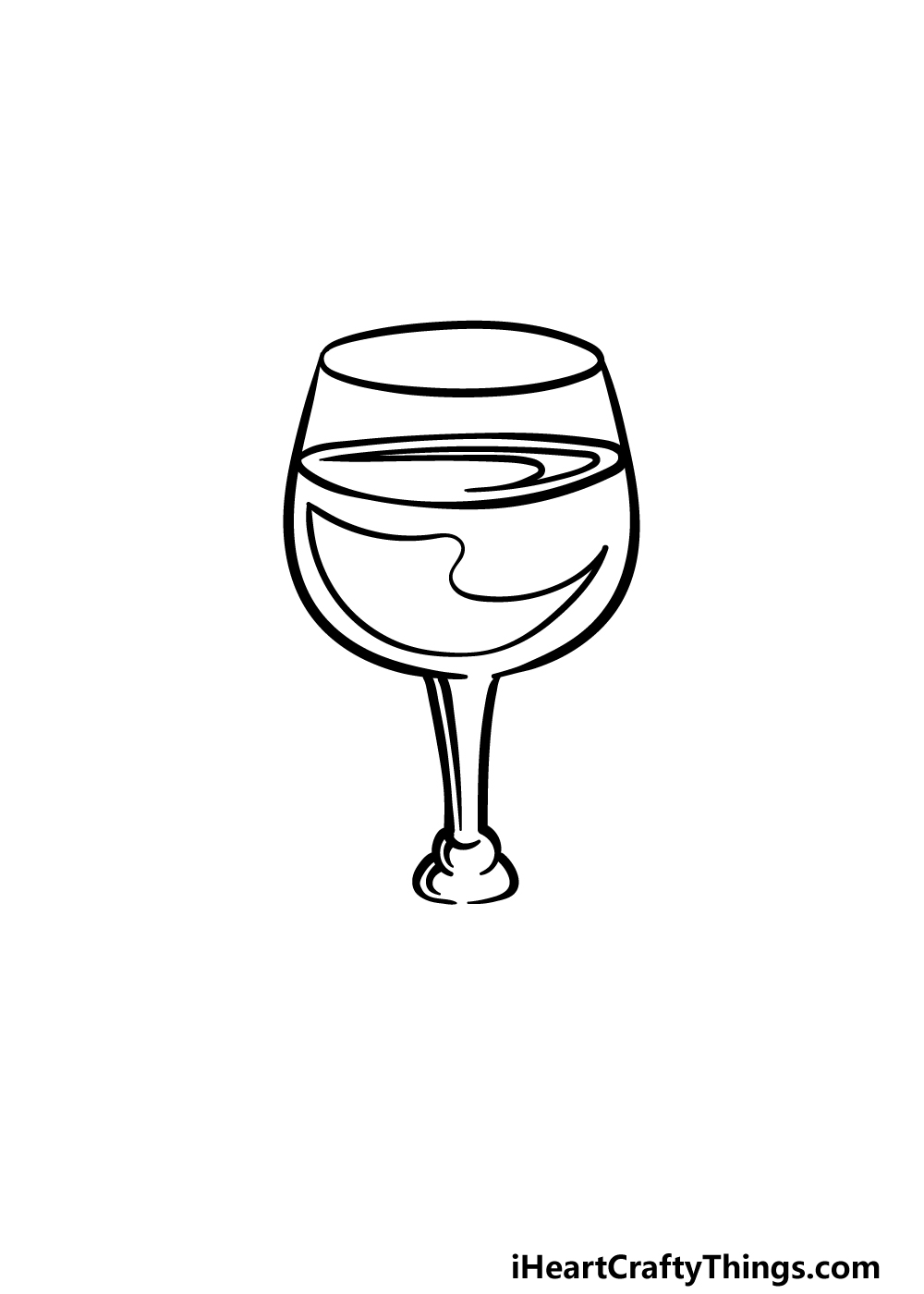drawing a wine glass step 3