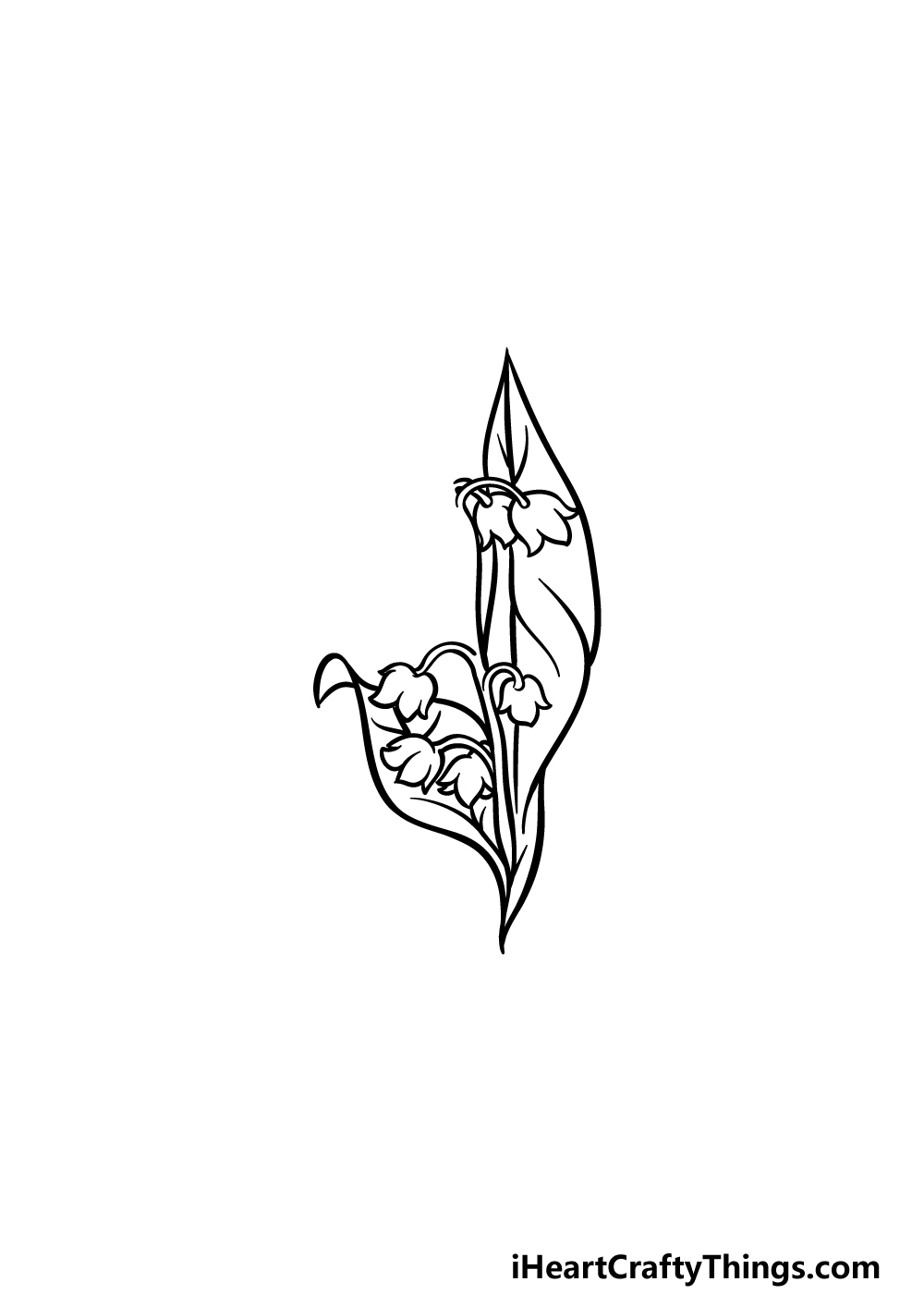 drawing lily of the valley step 3