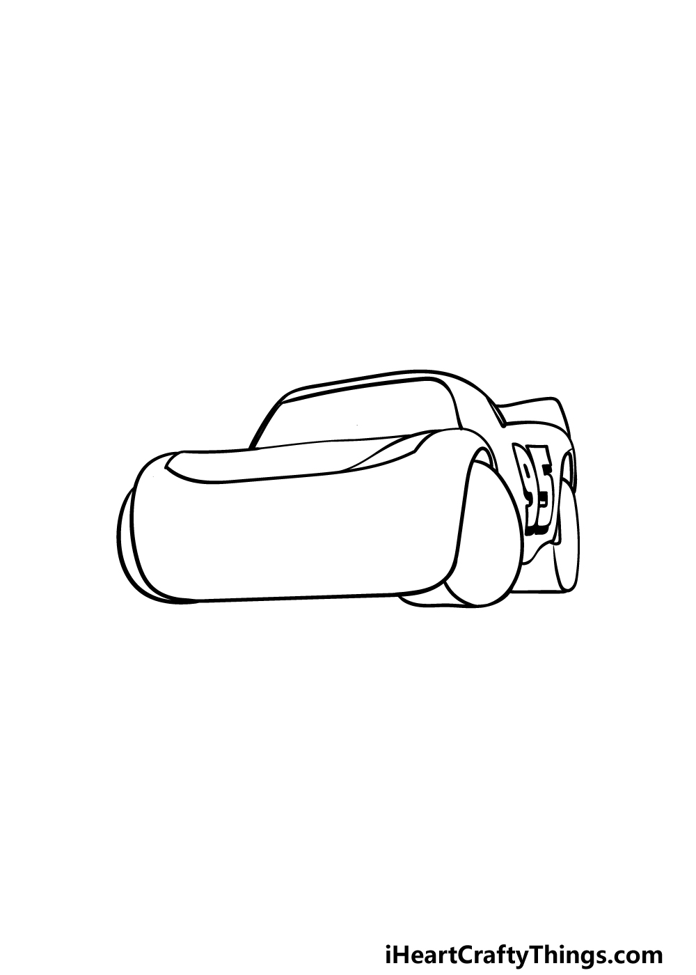 drawing Lightning McQueen step 3
