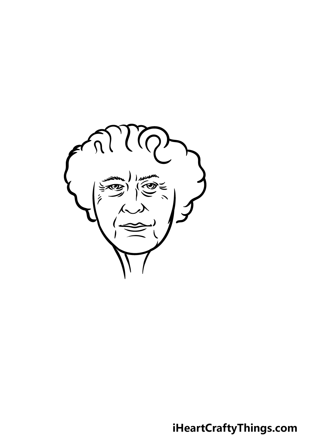 drawing the Queen step 3