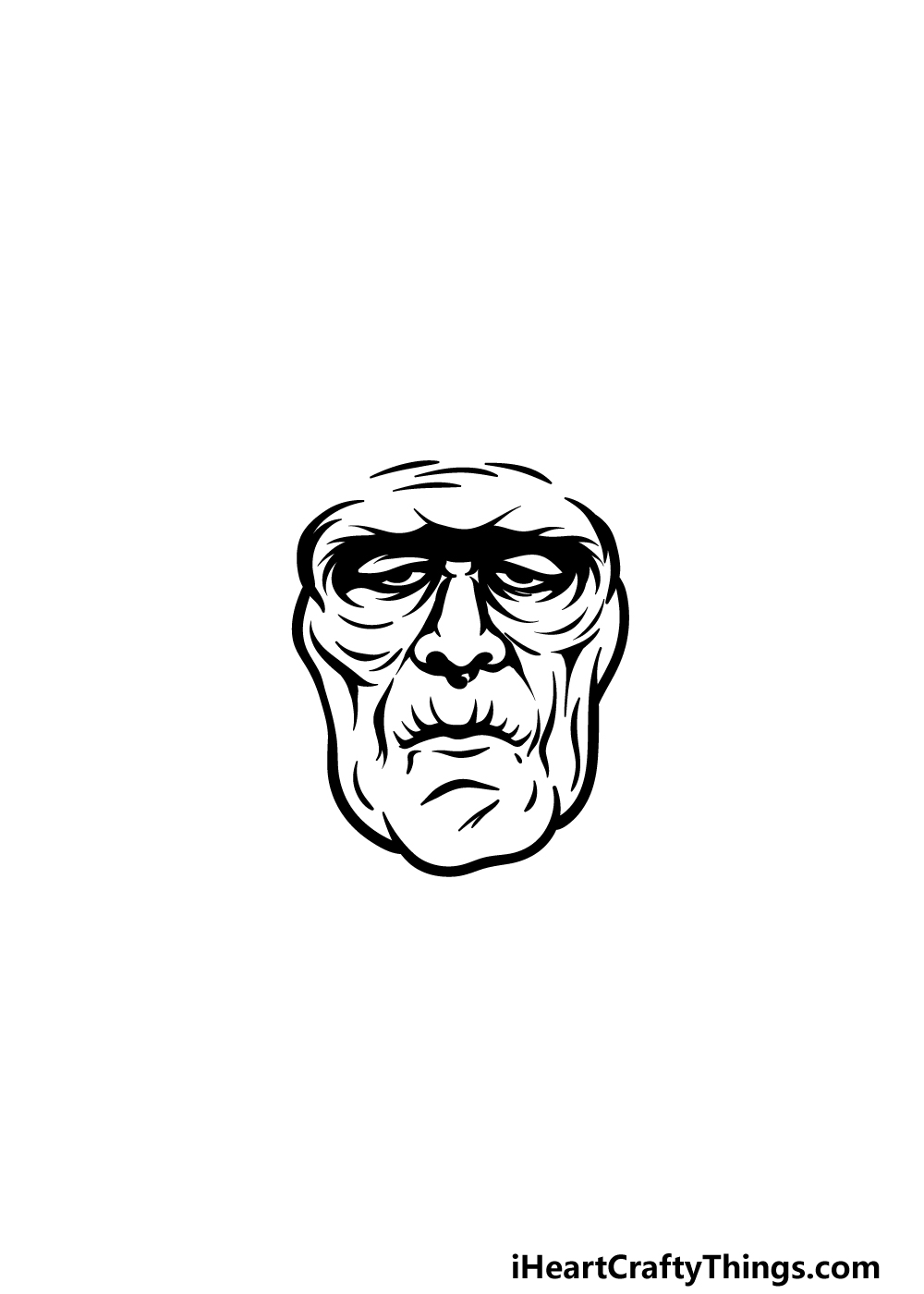 Drawing Frankenstein step 3