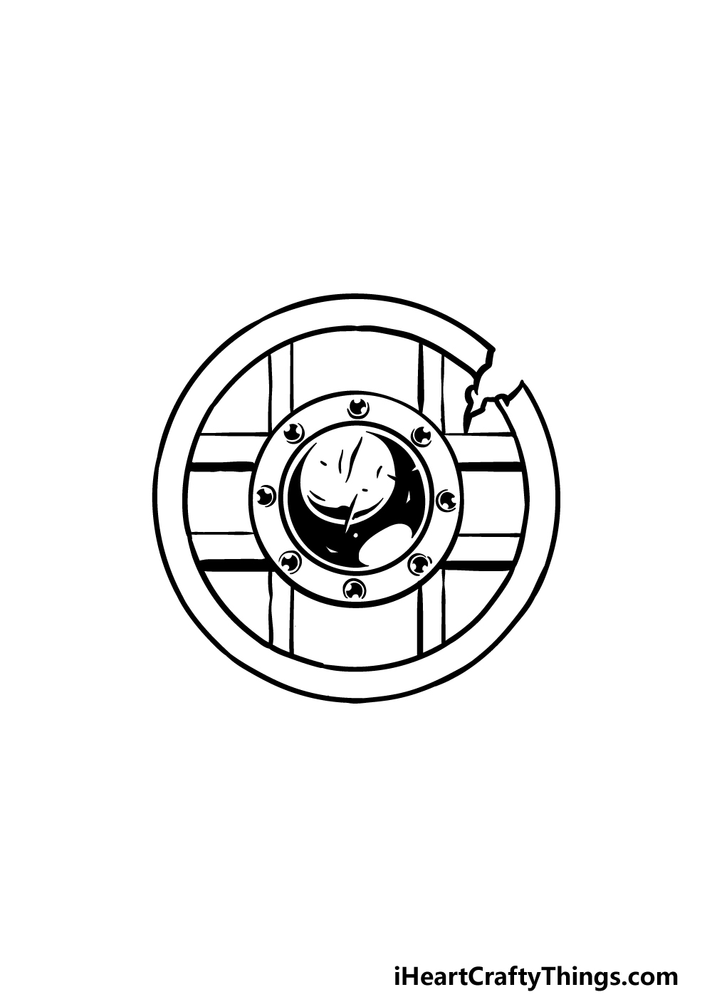 drawing a shield step 3
