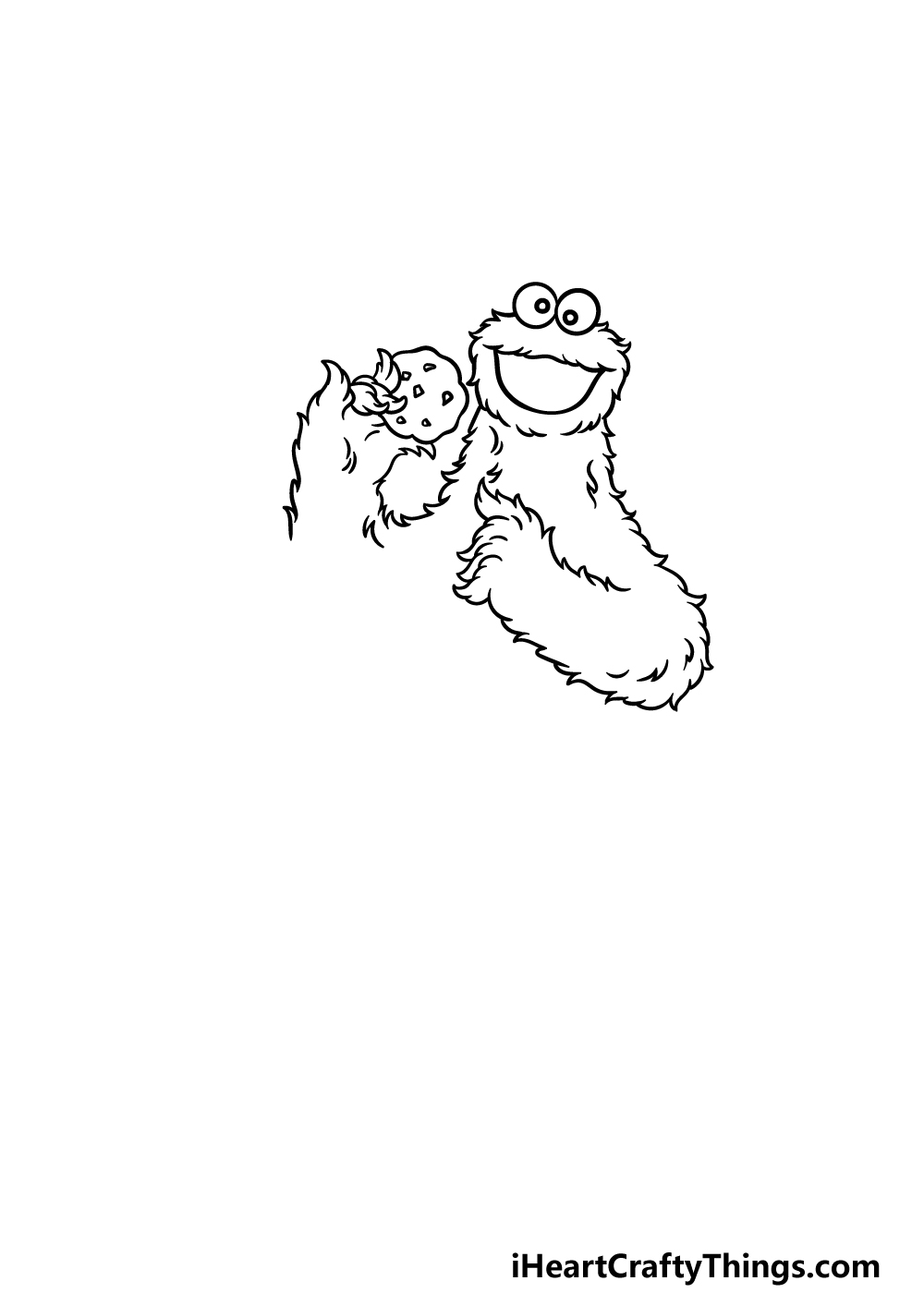drawing a cookie monster step 3