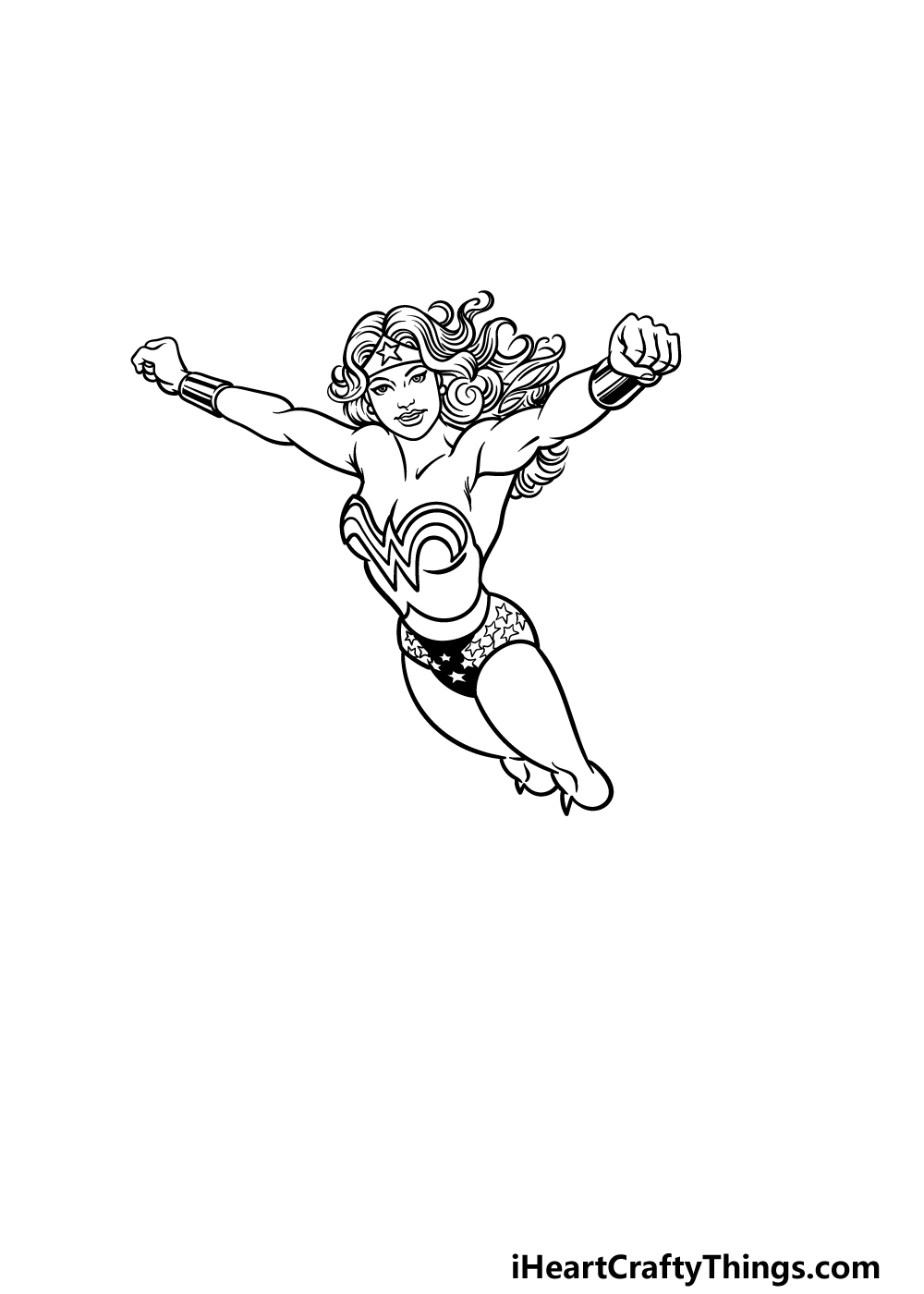 drawing Wonder Woman step 4